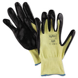 Hyflex Cr Gloves, Size 7, Yellow-black, Kevlar-nitrile, 24-pack