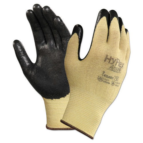 Hyflex Cr Gloves, Size 7, Yellow-black, Kevlar-nitrile, 24-pack