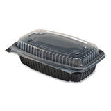 Culinary Lites Microwavable Container, 47.5 Oz, 10.56 X 9.98 X 3.18, Clear-black, 100-carton