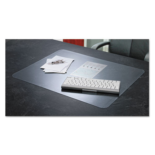 Krystalview Desk Pad With Antimicrobial Protection, 22 X 17, Matte Finish, Clear