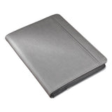 Power Padfolio, Zipper, 10.75 X 1.5 X 13.5, Polyurethane, Gray