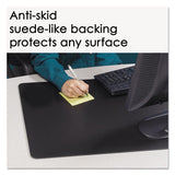 Rhinolin Ii Desk Pad With Antimicrobial Product Protection, 17 X 12, Black