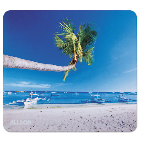 Naturesmart Mouse Pad, Outrigger Beach Design, 8 1-2 X 8 X 1-10