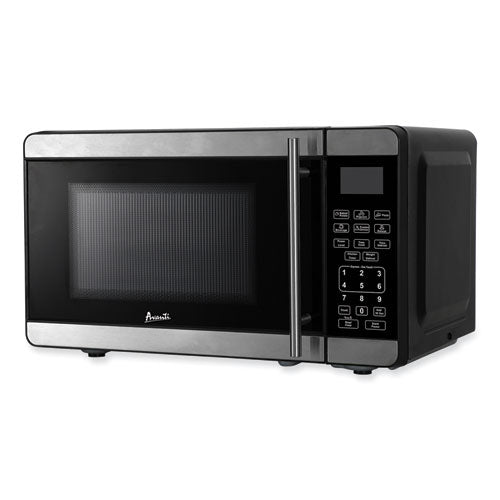 0.7 Cubic Foot Microwave Oven, 700 Watts, Stainless Steel-black