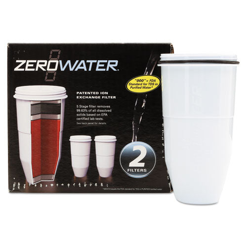 Zerowater Replacement Filtering Bottle Filter, 2-pack