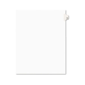 Preprinted Legal Exhibit Side Tab Index Dividers, Avery Style, 10-tab, 52, 11 X 8.5, White, 25-pack, (1052)