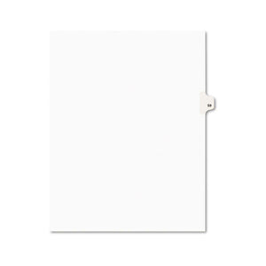 Preprinted Legal Exhibit Side Tab Index Dividers, Avery Style, 10-tab, 59, 11 X 8.5, White, 25-pack, (1059)