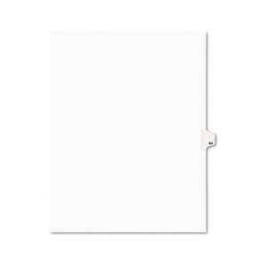 Preprinted Legal Exhibit Side Tab Index Dividers, Avery Style, 10-tab, 64, 11 X 8.5, White, 25-pack, (1064)