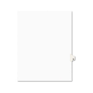 Preprinted Legal Exhibit Side Tab Index Dividers, Avery Style, 10-tab, 68, 11 X 8.5, White, 25-pack, (1068)