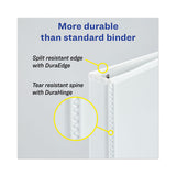 Heavy-duty View Binder With Durahinge, One Touch Ezd Rings And Extra-wide Cover, 3 Ring, 1" Capacity, 11 X 8.5, White, (1318)