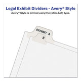 Preprinted Legal Exhibit Side Tab Index Dividers, Avery Style, 25-tab, 51 To 75, 11 X 8.5, White, 1 Set, (1332)