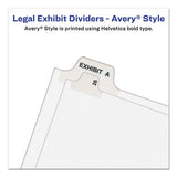 Preprinted Legal Exhibit Side Tab Index Dividers, Avery Style, 26-tab, Exhibit A - Exhibit Z, 11 X 8.5, White, 1 Set, (1370)