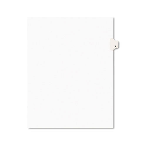 Preprinted Legal Exhibit Side Tab Index Dividers, Avery Style, 26-tab, F, 11 X 8.5, White, 25-pack, (1406)