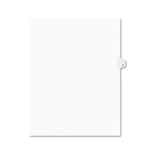 Preprinted Legal Exhibit Side Tab Index Dividers, Avery Style, 26-tab, J, 11 X 8.5, White, 25-pack, (1410)