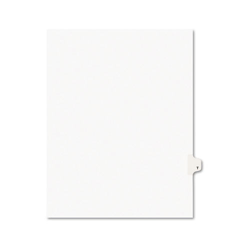 Preprinted Legal Exhibit Side Tab Index Dividers, Avery Style, 26-tab, T, 11 X 8.5, White, 25-pack, (1420)