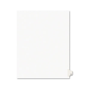 Preprinted Legal Exhibit Side Tab Index Dividers, Avery Style, 26-tab, Z, 11 X 8.5, White, 25-pack, (1426)