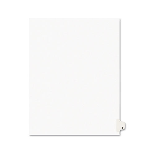 Preprinted Legal Exhibit Side Tab Index Dividers, Avery Style, 26-tab, Z, 11 X 8.5, White, 25-pack, (1426)