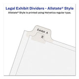 Preprinted Legal Exhibit Side Tab Index Dividers, Allstate Style, 25-tab, 51 To 75, 11 X 8.5, White, 1 Set, (1703)