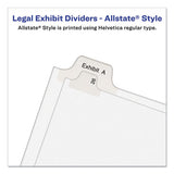 Preprinted Legal Exhibit Side Tab Index Dividers, Allstate Style, 25-tab, 126 To 150, 11 X 8.5, White, 1 Set, (1706)