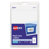 Removable Multi-use Labels, Inkjet-laser Printers, 2 X 4, White, 2-sheet, 50 Sheets-pack, (5444)