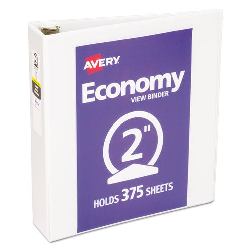 Economy View Binder With Round Rings , 3 Rings, 2