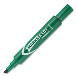 Marks A Lot Regular Desk-style Permanent Marker, Broad Chisel Tip, Green, Dozen, (7885)