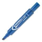 Marks A Lot Regular Desk-style Permanent Marker, Broad Chisel Tip, Blue, Dozen, (7886)