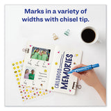 Marks A Lot Regular Desk-style Permanent Marker, Broad Chisel Tip, Blue, Dozen, (7886)