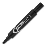 Marks A Lot Regular Desk-style Permanent Marker, Broad Chisel Tip, Black, Dozen, (7888)