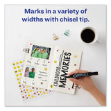 Marks A Lot Regular Desk-style Permanent Marker, Broad Chisel Tip, Black, Dozen, (7888)