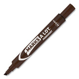 Marks A Lot Large Desk-style Permanent Marker, Broad Chisel Tip, Brown, Dozen, (8881)