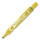 Marks A Lot Large Desk-style Permanent Marker, Broad Chisel Tip, Yellow, Dozen, (8882)