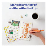 Marks A Lot Large Desk-style Permanent Marker, Broad Chisel Tip, Orange, Dozen, (8883)