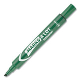 Marks A Lot Large Desk-style Permanent Marker, Broad Chisel Tip, Green, Dozen, (8885)