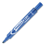 Marks A Lot Large Desk-style Permanent Marker, Broad Chisel Tip, Blue, Dozen, (8886)