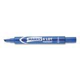 Marks A Lot Large Desk-style Permanent Marker, Broad Chisel Tip, Blue, Dozen, (8886)