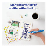 Marks A Lot Large Desk-style Permanent Marker, Broad Chisel Tip, Blue, Dozen, (8886)
