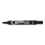 Marks A Lot Large Desk-style Permanent Marker, Broad Chisel Tip, Black, Dozen, (8888)