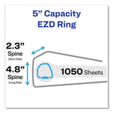 Durable Non-view Binder With Durahinge And Ezd Rings, 3 Rings, 5" Capacity, 11 X 8.5, Black, (8901)