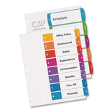 Customizable Toc Ready Index Multicolor Dividers, 26-tab, Letter