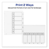 Customizable Toc Ready Index Black And White Dividers, 5-tab, Letter