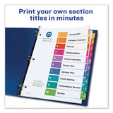 Customizable Toc Ready Index Multicolor Dividers, 10-tab, Letter