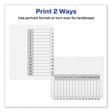 Customizable Toc Ready Index Black And White Dividers, 15-tab, Letter