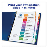 Customizable Toc Ready Index Multicolor Dividers, 10-tab, Letter, 6 Sets
