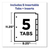 Insertable Big Tab Dividers, 5-tab, 11 1-8 X 9 1-4