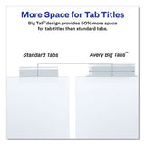 Insertable Big Tab Dividers, 5-tab, 11 1-8 X 9 1-4