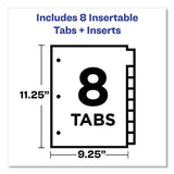 Insertable Big Tab Dividers, 8-tab, 11 1-8 X 9 1-4