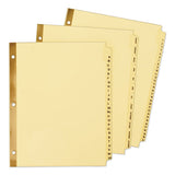 Preprinted Laminated Tab Dividers W-gold Reinforced Binding Edge, 12-tab, Letter