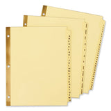 Preprinted Laminated Tab Dividers W-gold Reinforced Binding Edge, 31-tab, Letter