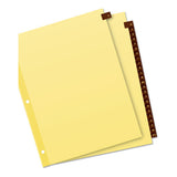 Preprinted Red Leather Tab Dividers W-clear Reinforced Edge, 12-tab, Ltr